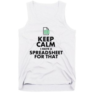 Funny Excel Spreadsheets Lover Gift Accountant Tank Top