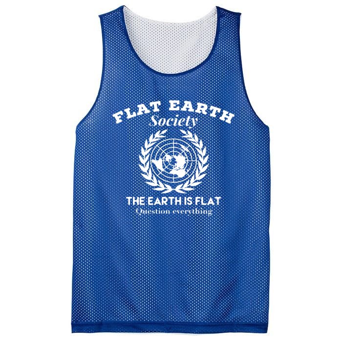 Flat Earth Society Question Everything Flat Earth Gift Mesh Reversible Basketball Jersey Tank