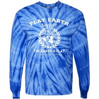 Flat Earth Society Question Everything Flat Earth Gift Tie-Dye Long Sleeve Shirt