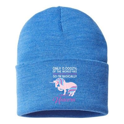 Funny Ehlersgiftdanlos Syndrome Awareness Unicorn Lover Humor Gift Sustainable Knit Beanie