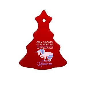 Funny Ehlersgiftdanlos Syndrome Awareness Unicorn Lover Humor Gift Ceramic Tree Ornament