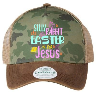 Funny Easter Sunday Silly Rabbit Easter Is For Jesus Legacy Tie Dye Trucker Hat