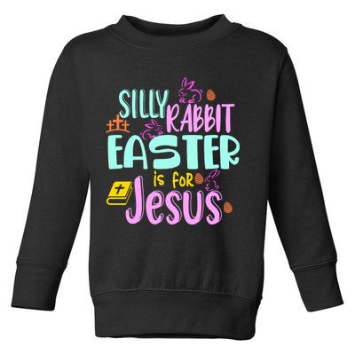 Funny Easter Sunday Silly Rabbit Easter Is For Jesus Toddler Sweatshirt
