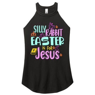 Funny Easter Sunday Silly Rabbit Easter Is For Jesus Women's Perfect Tri Rocker Tank