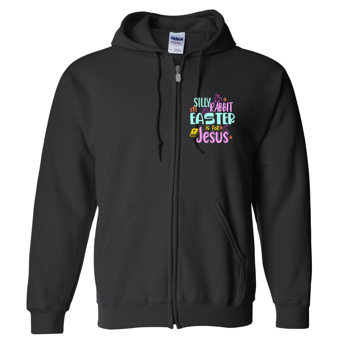 Funny Easter Sunday Silly Rabbit Easter Is For Jesus Full Zip Hoodie