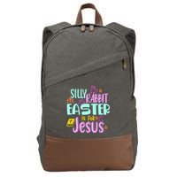 Funny Easter Sunday Silly Rabbit Easter Is For Jesus Cotton Canvas Backpack