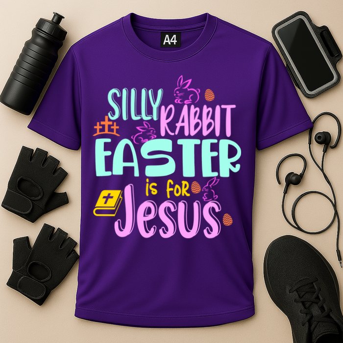 Funny Easter Sunday Silly Rabbit Easter Is For Jesus Cooling Performance Crew T-Shirt