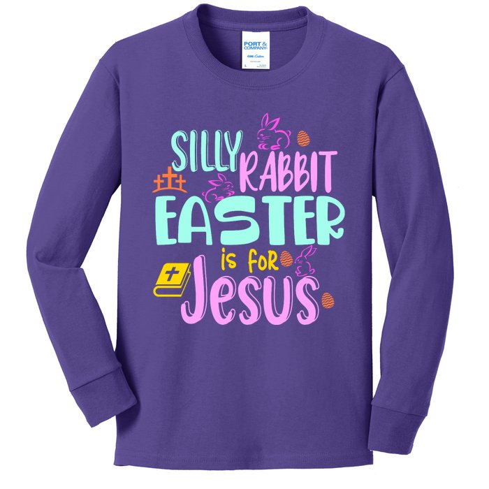 Funny Easter Sunday Silly Rabbit Easter Is For Jesus Kids Long Sleeve Shirt