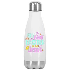 Funny Easter Sunday Silly Rabbit Easter Is For Jesus Stainless Steel Insulated Water Bottle