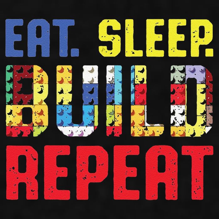 Funny Eat Sleep Build Repeat Building Funny Builders Ladies PosiCharge Tri-Blend Wicking Tank