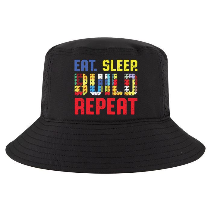 Funny Eat Sleep Build Repeat Building Funny Builders Cool Comfort Performance Bucket Hat