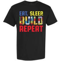 Funny Eat Sleep Build Repeat Building Funny Builders Garment-Dyed Heavyweight T-Shirt