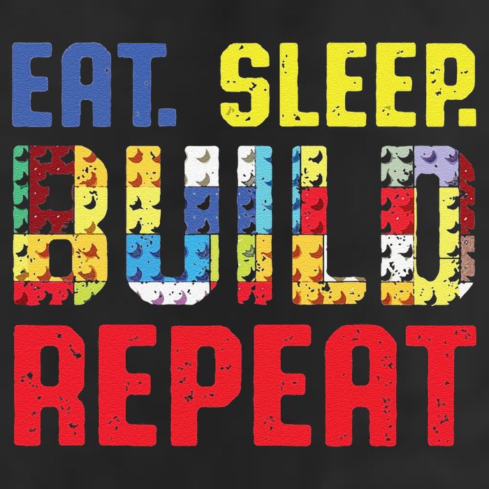 Funny Eat Sleep Build Repeat Building Funny Builders Garment-Dyed Heavyweight T-Shirt