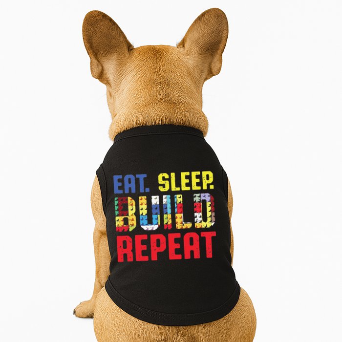 Funny Eat Sleep Build Repeat Building Funny Builders Doggie Tank
