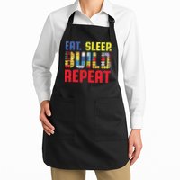 Funny Eat Sleep Build Repeat Building Funny Builders Apron