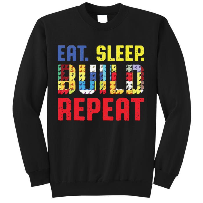 Funny Eat Sleep Build Repeat Building Funny Builders Sweatshirt
