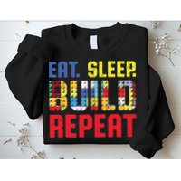 Funny Eat Sleep Build Repeat Building Funny Builders Sweatshirt