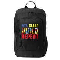 Funny Eat Sleep Build Repeat Building Funny Builders City Backpack