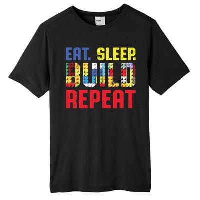 Funny Eat Sleep Build Repeat Building Funny Builders Tall Fusion ChromaSoft Performance T-Shirt