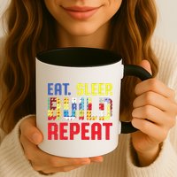 Funny Eat Sleep Build Repeat Building Funny Builders Mug