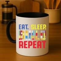 Funny Eat Sleep Build Repeat Building Funny Builders Mug
