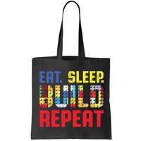 Funny Eat Sleep Build Repeat Building Funny Builders Bag