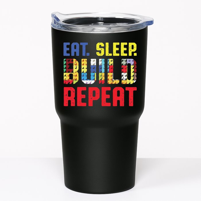 Funny Eat Sleep Build Repeat Building Funny Builders Tumbler