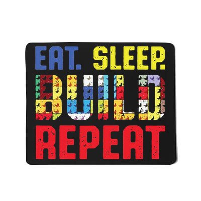 Funny Eat Sleep Build Repeat Building Funny Builders Mousepad