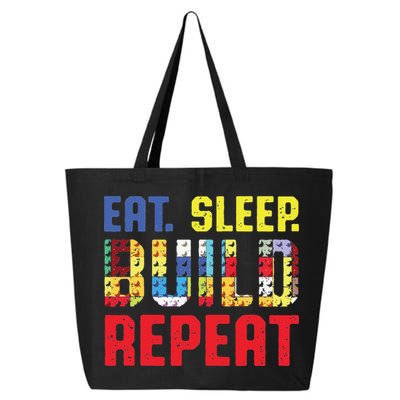 Funny Eat Sleep Build Repeat Building Funny Builders 25L Jumbo Tote