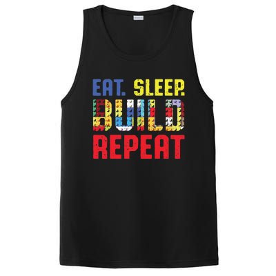 Funny Eat Sleep Build Repeat Building Funny Builders PosiCharge Competitor Tank