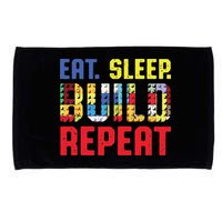 Funny Eat Sleep Build Repeat Building Funny Builders Microfiber Hand Towel