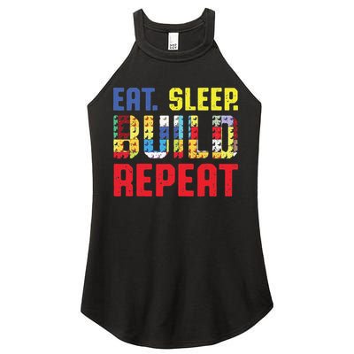 Funny Eat Sleep Build Repeat Building Funny Builders Women's Perfect Tri Rocker Tank