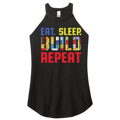 Funny Eat Sleep Build Repeat Building Funny Builders Women’s Perfect Tri Rocker Tank