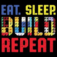 Funny Eat Sleep Build Repeat Building Funny Builders Kids T-Shirt