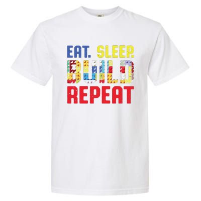 Funny Eat Sleep Build Repeat Building Funny Builders Garment-Dyed Heavyweight T-Shirt