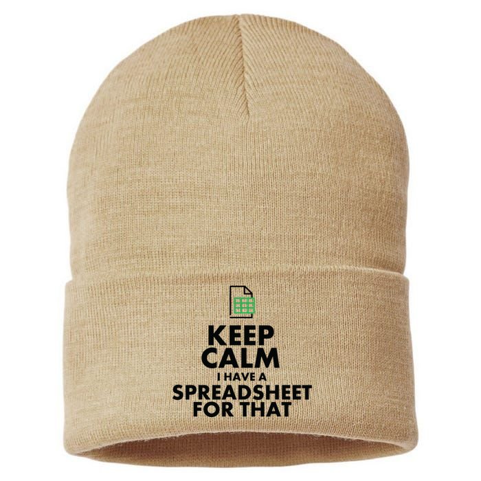 Funny Excel Spreadsheets Lover Gift Accountant Men Women Sustainable Knit Beanie