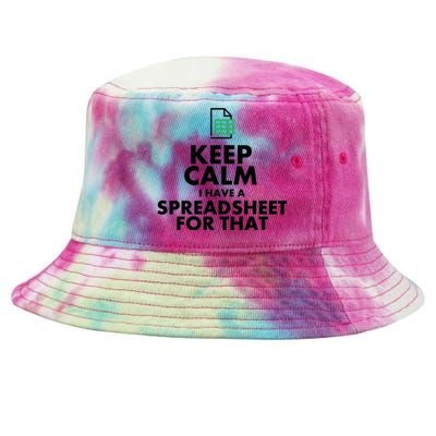 Funny Excel Spreadsheets Lover Gift Accountant Men Women Tie-Dyed Bucket Hat