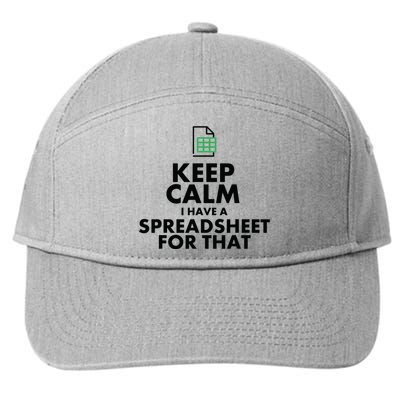 Funny Excel Spreadsheets Lover Gift Accountant Men Women 7-Panel Snapback Hat