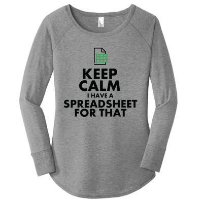 Funny Excel Spreadsheets Lover Gift Accountant Men Women Women's Perfect Tri Tunic Long Sleeve Shirt