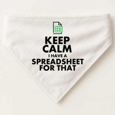 Funny Excel Spreadsheets Lover Gift Accountant Men Women USA-Made Doggie Bandana