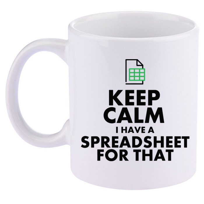 Funny Excel Spreadsheets Lover Gift Accountant Men Women 11oz C Handle Ceramic Mug