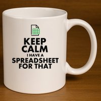 Funny Excel Spreadsheets Lover Gift Accountant Men Women 11oz C Handle Ceramic Mug