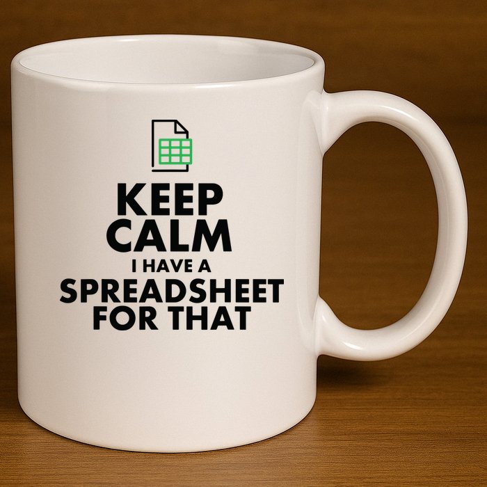 Funny Excel Spreadsheets Lover Gift Accountant Men Women 11oz C Handle Ceramic Mug