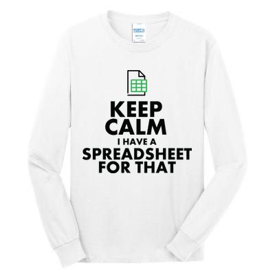 Funny Excel Spreadsheets Lover Gift Accountant Men Women Tall Long Sleeve T-Shirt