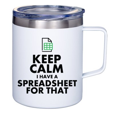 Funny Excel Spreadsheets Lover Gift Accountant Men Women 12oz Stainless Steel Coffee Mug