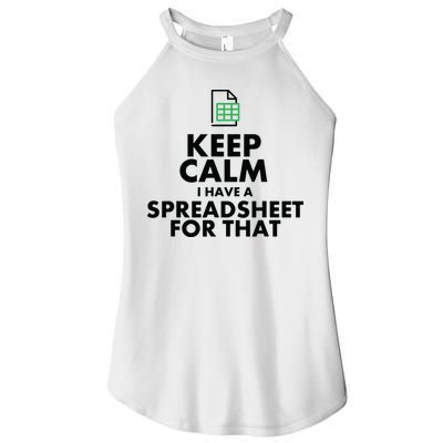 Funny Excel Spreadsheets Lover Gift Accountant Men Women Women's Perfect Tri Rocker Tank