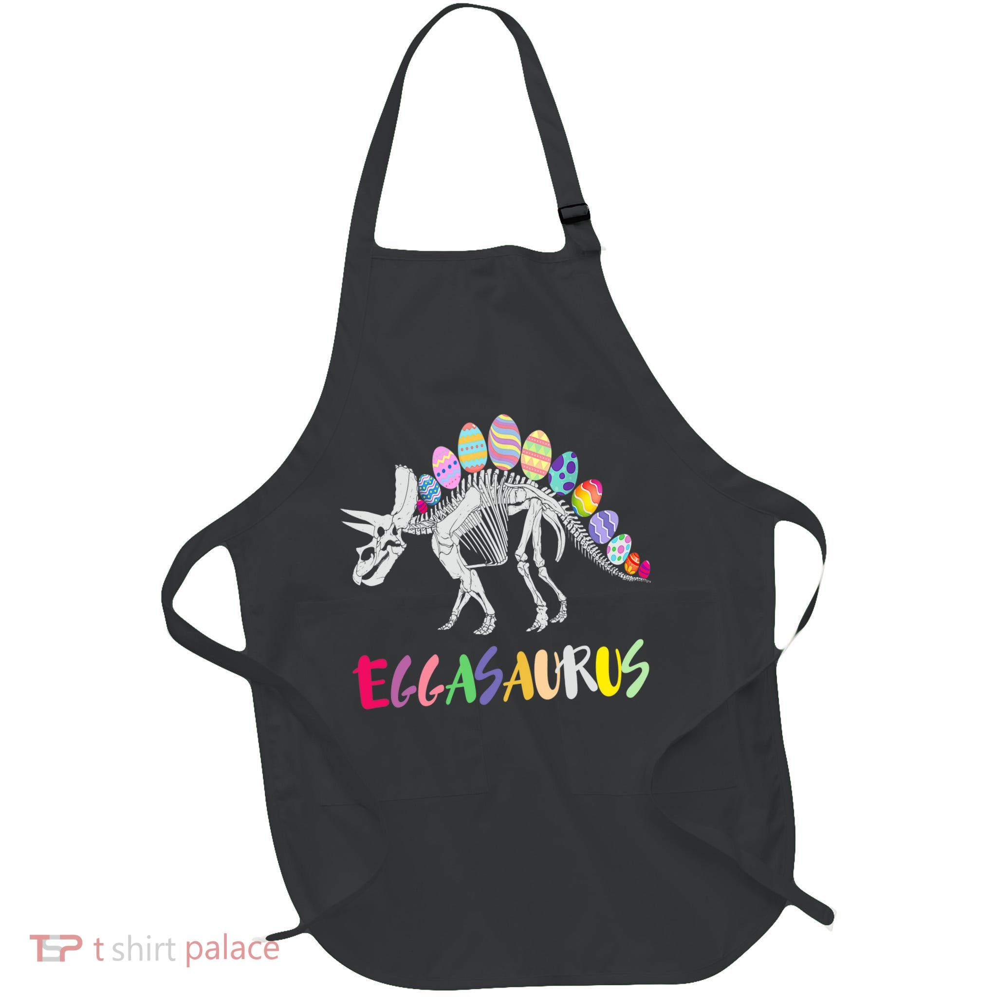 Funny Eggasaurus Stegosaurus Egg Dinosaur Happy Easter Day Apron