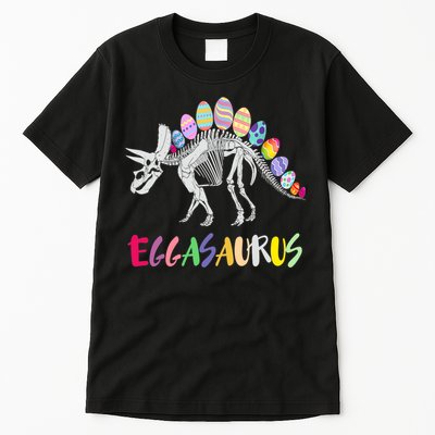 Funny Eggasaurus Stegosaurus Egg Dinosaur Happy Easter Day Tall T-Shirt