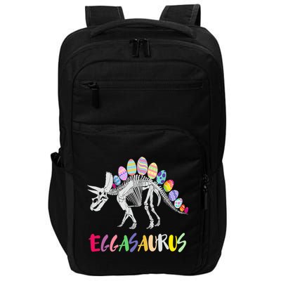 Funny Eggasaurus Stegosaurus Egg Dinosaur Happy Easter Day Impact Tech Backpack