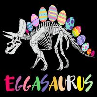 Funny Eggasaurus Stegosaurus Egg Dinosaur Happy Easter Day Impact Tech Backpack